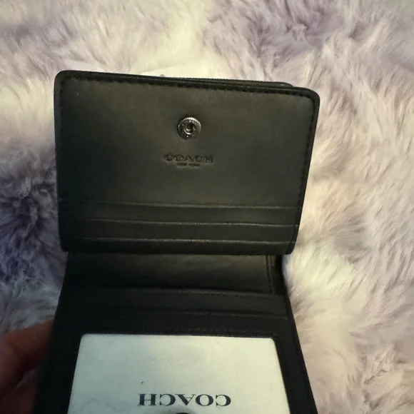 Coach Washed Grey Snap Denim Wallet NWT - Picture 5 of 6